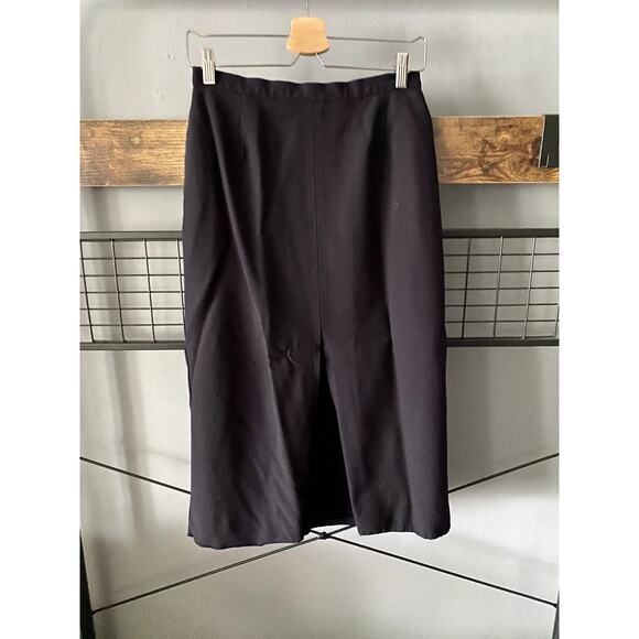 St. Michael Marks & Spencer Navy Pure New Wool Skirt | 12 - Picture 1 of 7